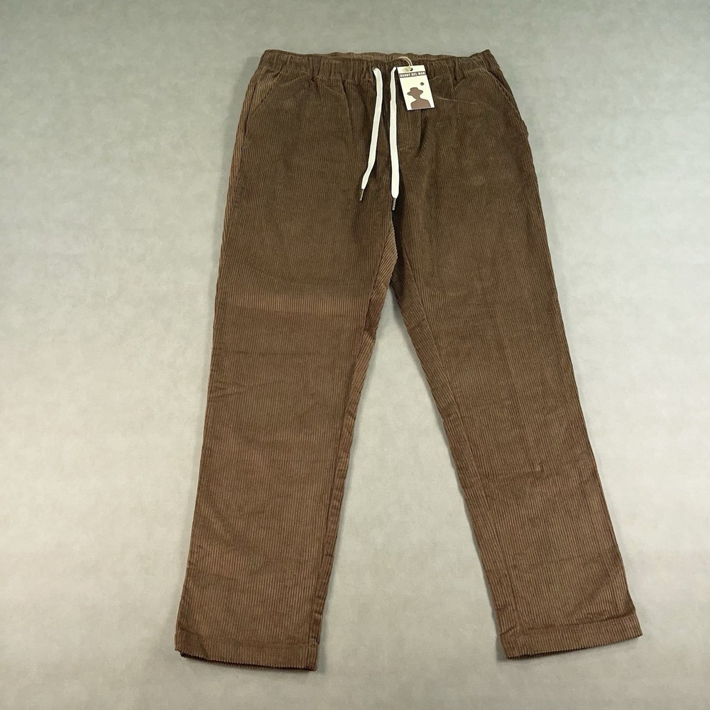 Dandy Del Mar Corsica Corduroy Trousers Pants in Carajillo Brown Mens Large NWT